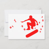 Vogelskateboard Einladung (Vorderseite)