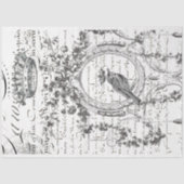 Vogelskript-Dekoupage Seidenpapier (Vorderseite)