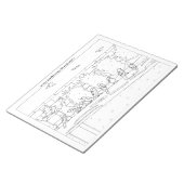 Vogelspangen auf der Kontur der Eisenbahn Notizblock (angewinkelt)