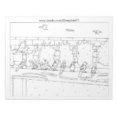 Vogelspangen auf der Kontur der Eisenbahn Notizblock (Vorderseite)