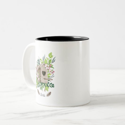 Vogelspecht-Tasse Zweifarbige Tasse (Vorderseite Links)