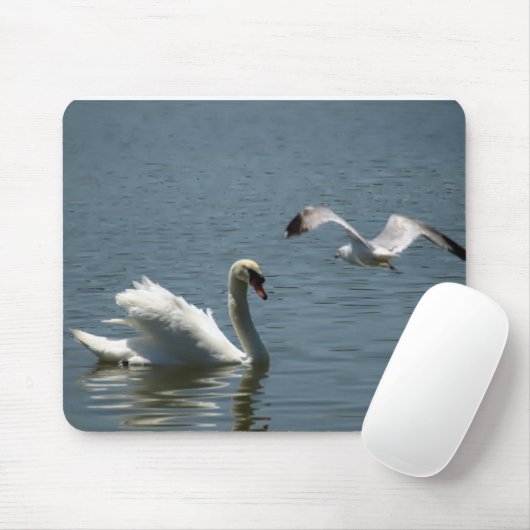 Vogelspiel mit Schwan Mousepad (Mit Mouse)