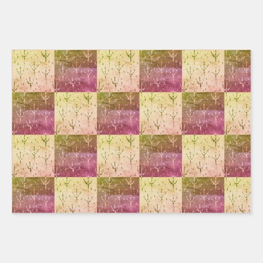 Vogelspuren im Herbst Geschenkpapier Set (Vorderseite 3)