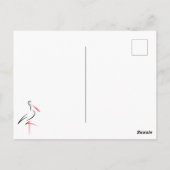 Vogelstorch asiatische Natursakura orientalische D Postkarte (Rückseite)