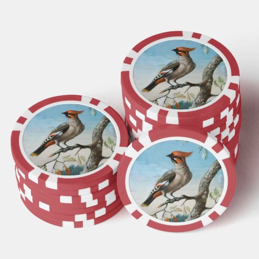 Vogelstudie von George Edwards (1694-1773) Pokerchips (Stapel)