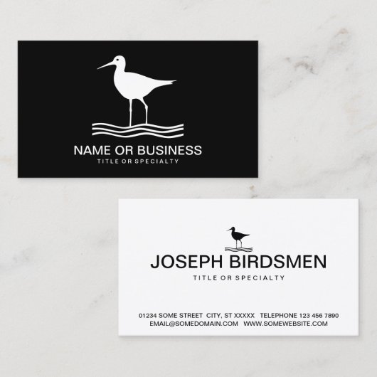 Vogelsymbol Visitenkarte (Vorne/Hinten)