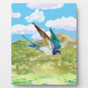 Vogelszene Plaque mit Easel Fotoplatte