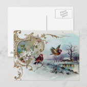 Vogelszene Postkarte (Vorne/Hinten)