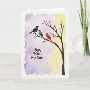 Vogeltag Muttertag Schwesterkarte Karte