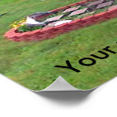 Vogeltauben Fliegenjacke Ihre Textposter Poster (Ecke)