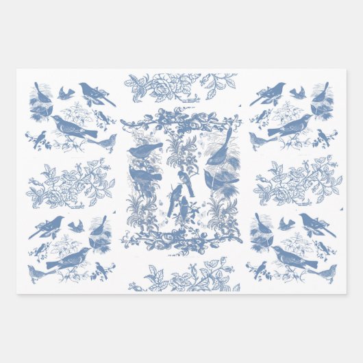 Vogeltoilpapier Geschenkpapier Set (Vorderseite 3)