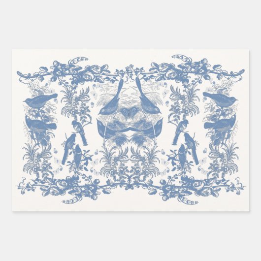 Vogeltoilpapier Geschenkpapier Set (Vorderseite)