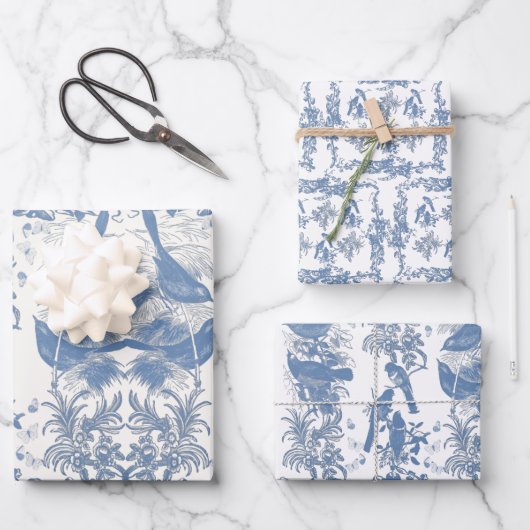 Vogeltoilpapier Geschenkpapier Set (Vorderseite)