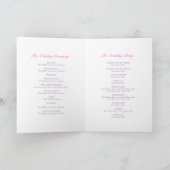 Vogeluhr rosa lila Hochzeitsprogramm Programm (Innenseite)