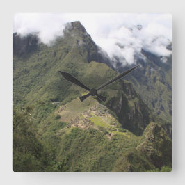 Vogeluhr von Machu Picchu Quadratische Wanduhr