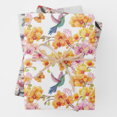 Vogelumhüllungspapier Flachblatt Set 3 Geschenkpapier Set (Beispiel)