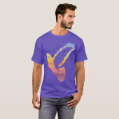 Vogelvektor-Silhouette Coole Taube T-Shirt (Vorne ganz)