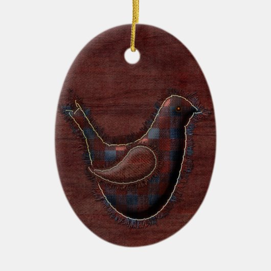 Vogelverzierung Keramikornament (Vorne)