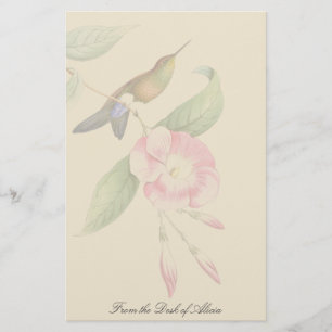 Vogelvögel Blume Flora und Fauna Briefpapier