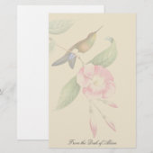 Vogelvögel Blume Flora und Fauna Briefpapier (Vorne/Hinten)
