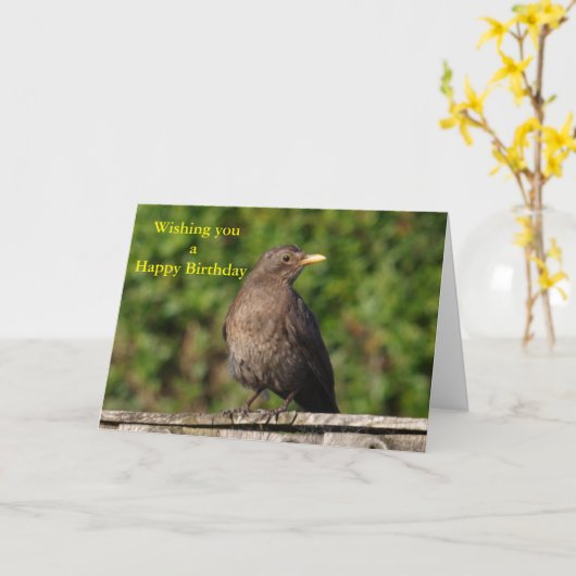 Vogelvogel Karte (Gelbe Blume)