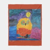 Vogelvogel "Kunst von Kindern" Fleecedecke (Vorderseite)