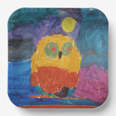 Vogelvogel "Kunst von Kindern" Pappteller (Vorderseite)