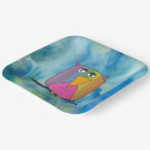 Vogelvogel "Kunst von Kindern" Pappteller (Gewinkelt)