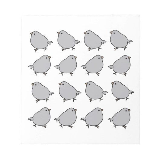 Vogelvögel Notizblock (Vorderseite)