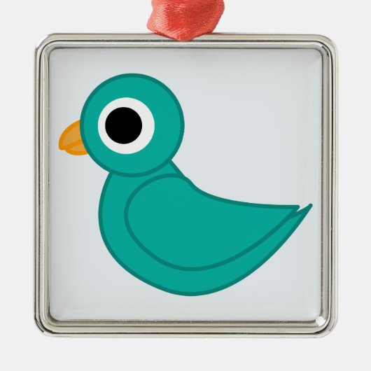 Vogelvogel Ornament Aus Metall (Vorne)