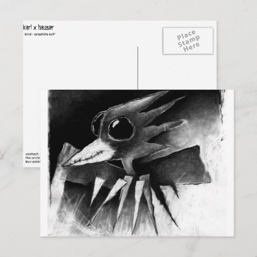 Vogelvogel Postkarte (Vorne/Hinten)