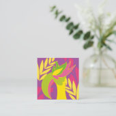 Vogelvogel Quadratische Visitenkarte (Stehend Vorderseite)