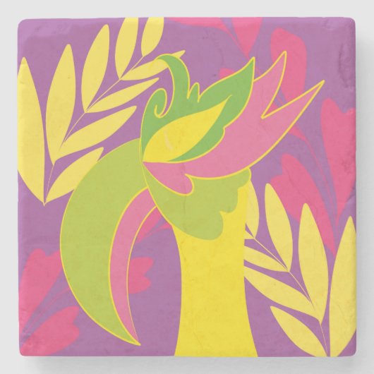 Vogelvogel Steinuntersetzer (Vorderseite)