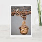 Vogelvogel über Birdhouse Karte (Vorderseite)