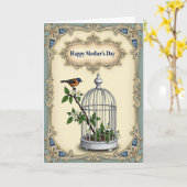 Vogelvoliere Muttertagskarte Karte (Gelbe Blume)