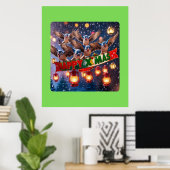 Vogelweihnachtsfest Poster (Heimbüro)
