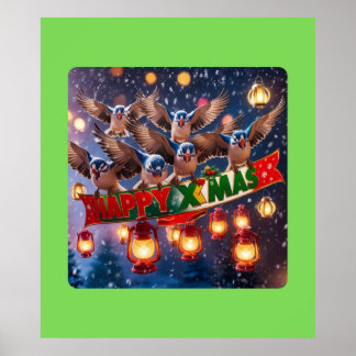 Vogelweihnachtsfest Poster