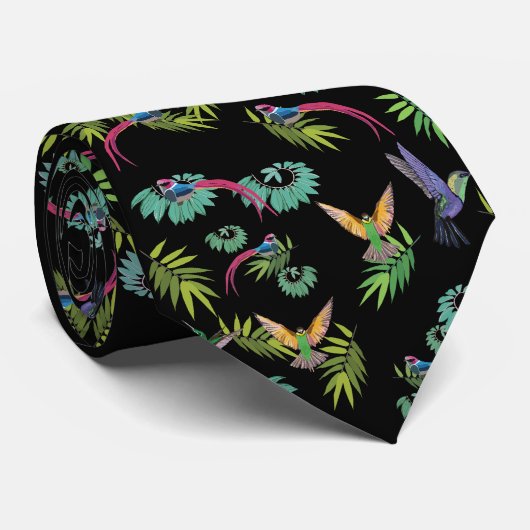 Vogelwelt Himmel Krawatte (Gerollt)