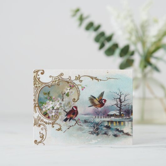 Vogelwelt Postkarte (Stehend Vorderseite)