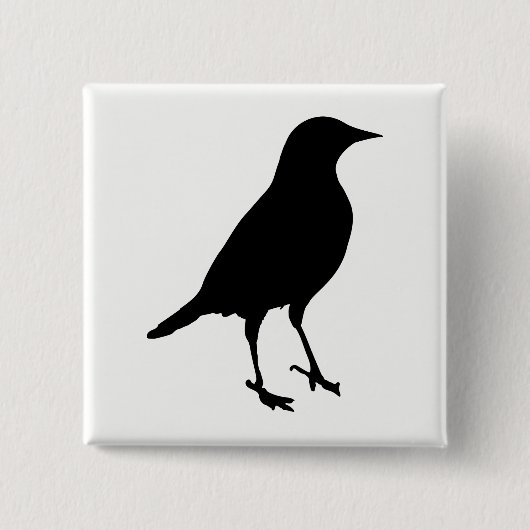Vogelwelt-Silhouette Button (Vorderseite)