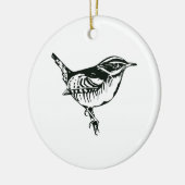 Vogelwelt-Silhouette Keramik Ornament (Links)