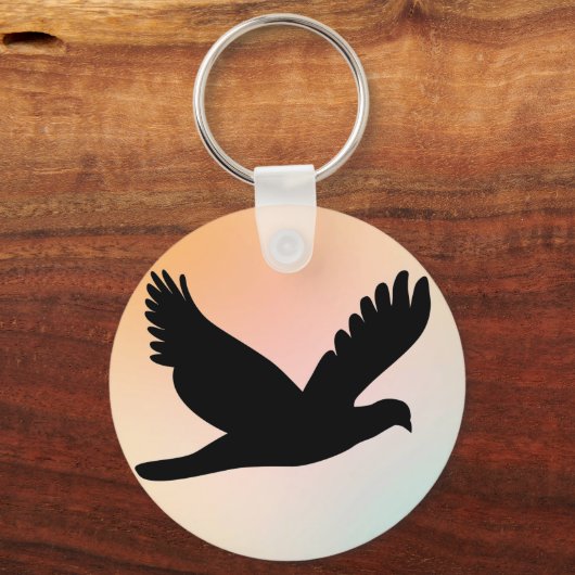 Vogelwelt-Silhouette Schlüsselanhänger (Vorderseite)