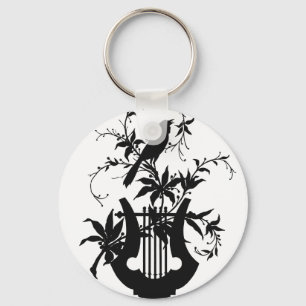 Vogelwelt-Silhouette Schlüsselanhänger