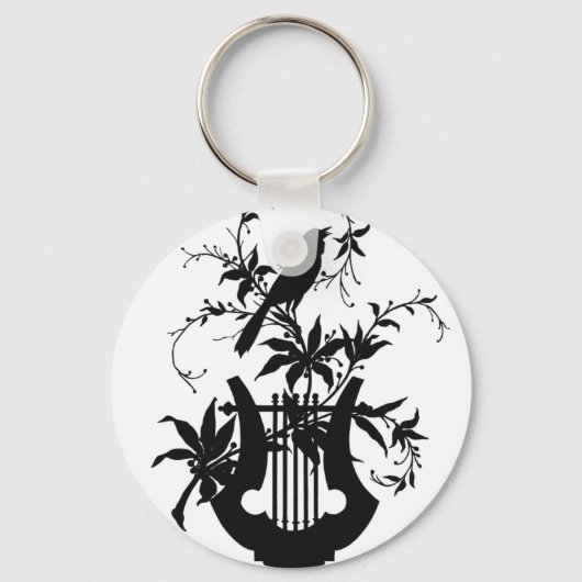 Vogelwelt-Silhouette Schlüsselanhänger (Vorderseite)