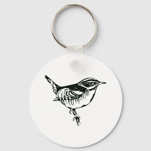 Vogelwelt-Silhouette Schlüsselanhänger (Vorderseite)