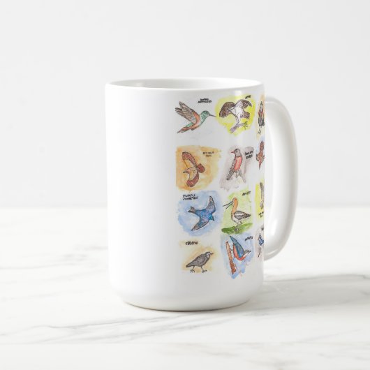 Vogelwelt-Tasse Kaffeetasse (VorderseiteRechts)