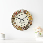 Vogelzange - Vögel in den USA Große Wanduhr (Zuhause)