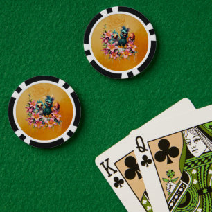 Vogelzauberei in einem Meer Blume, Pokerchips