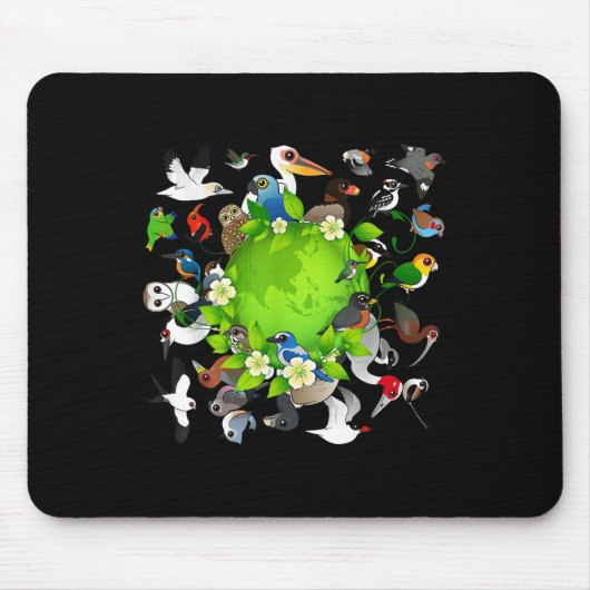 Vogelzucht im Cartoon - Erde - Tag 2 Mousepad (Vorne)