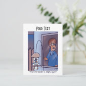 Vogelzuführungskarte Postkarte (Stehend Vorderseite)